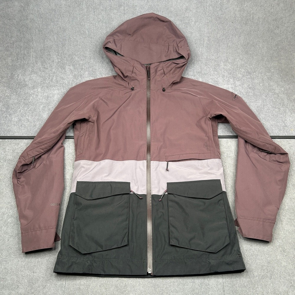 Dakine Gore-Tex Hooded Jacket Plum Colorblock Technical Shell Womens Y2k Size S